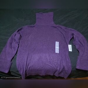 Old Navy Deep Purple Turtleneck Pullover. Size XS (Oversized)